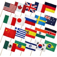 International Stick Flags 12"x18"